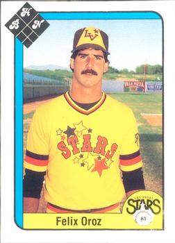 1983 Baseball Hobby News Las Vegas Stars #NNO Felix Oroz Front