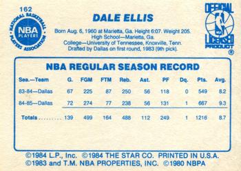1985-86 Star #162 Dale Ellis Back