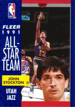 1991-92 Fleer #217 John Stockton Front