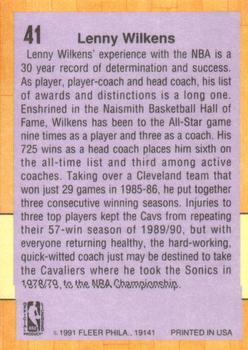 1991-92 Fleer #41 Lenny Wilkens Back