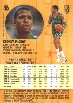 1991-92 Fleer #46 Rodney McCray Back