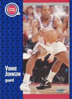 1991-92 Fleer #61 Vinnie Johnson Front