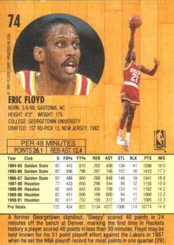 1991-92 Fleer #74 Eric Floyd Back