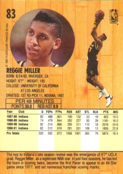 1991-92 Fleer #83 Reggie Miller Back