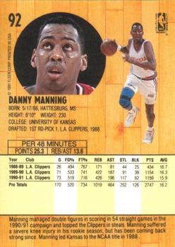 1991-92 Fleer #92 Danny Manning Back