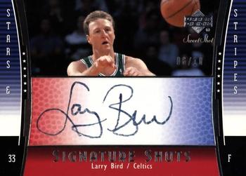 2004-05 Upper Deck Sweet Shot - Signature Shots Stars and Stripes #RWB-LB Larry Bird Front