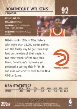 2008-09 Topps Co-Signers - Bronze #92 Dominique Wilkins Back