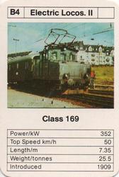 1979 Ace Maxi-Mini Trumps German Locomotives #B4 Class 169 Front