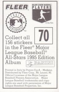 1995 Fleer Panini Stickers #70 Gary DiSarcina Back