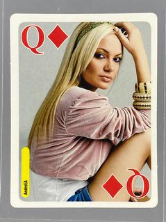 2005 Bravo Star Playing Cards (Romania) #Q♦ AndreEA Front