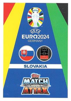 2024 Topps Match Attax Euro 2024 Germany - Blue Crystal Holograph #SVK6 Denis Vavro Back