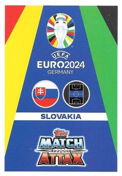 2024 Topps Match Attax Euro 2024 Germany - Blue Crystal Holograph #SVK8 Juraj Kucka Back
