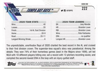 2021 Topps - 582 Montgomery #222 Tampa Bay Rays Back