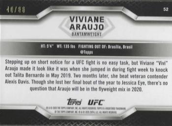 2020 Topps UFC Knockout - Green #52 Viviane Araujo Back