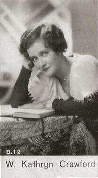 1930-39 De Beukelaer Film Stars Serie B (1-100) #B.12 Kathryn Crawford Front