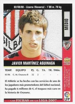 2006-07 Mundicromo Las Fichas de la Liga 2007 #309 Javi Martínez Back