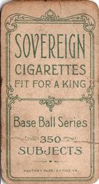 1909-11 American Tobacco Company T206 White Border #NNO Harry Arndt Back