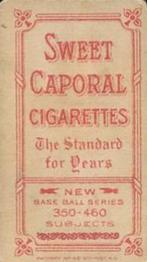 1909-11 American Tobacco Company T206 White Border #NNO Neal Ball Back
