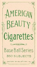 1909-11 American Tobacco Company T206 White Border #NNO Bill Abstein Back