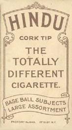 1909-11 American Tobacco Company T206 White Border #NNO Johnny Bates Back