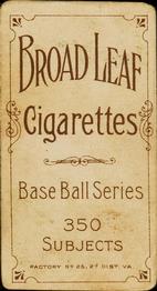 1909-11 American Tobacco Company T206 White Border #NNO Fred Beck Back