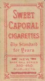 1909-11 American Tobacco Company T206 White Border #NNO Heinie Berger Back