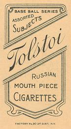 1909-11 American Tobacco Company T206 White Border #NNO Lena Blackburne Back
