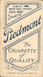1909-11 American Tobacco Company T206 White Border #NNO Mordecai Brown Back