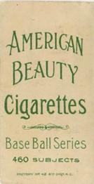 1909-11 American Tobacco Company T206 White Border #NNO Buck Herzog Back