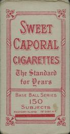 1909-11 American Tobacco Company T206 White Border #NNO Walter Johnson Back