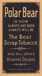 1909-11 American Tobacco Company T206 White Border #NNO Red Kleinow Back