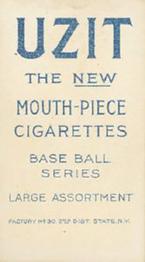 1909-11 American Tobacco Company T206 White Border #NNO Orval Overall Back