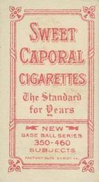1909-11 American Tobacco Company T206 White Border #NNO Orval Overall Back