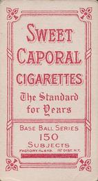 1909-11 American Tobacco Company T206 White Border #NNO Jim Pastorius Back