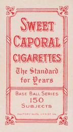 1909-11 American Tobacco Company T206 White Border #NNO Nap Rucker Back