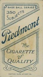 1909-11 American Tobacco Company T206 White Border #NNO Tony Thebo Back