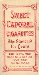 1909-11 American Tobacco Company T206 White Border #NNO Fred Snodgrass Back