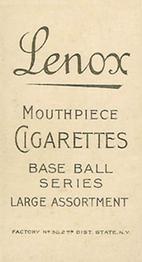 1909-11 American Tobacco Company T206 White Border #NNO Hooks Wiltse Back