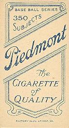 1909-11 American Tobacco Company T206 White Border #NNO Charlie Fritz Back