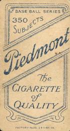 1909-11 American Tobacco Company T206 White Border #NNO Ed Greminger Back