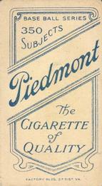 1909-11 American Tobacco Company T206 White Border #NNO Jack Bastian Back