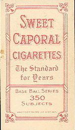 1909-11 American Tobacco Company T206 White Border #NNO Harry Krause Back
