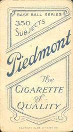 1909-11 American Tobacco Company T206 White Border #NNO Carl Lundgren Back