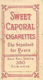 1909-11 American Tobacco Company T206 White Border #NNO Billy Maloney Back