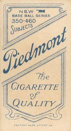 1909-11 American Tobacco Company T206 White Border #NNO Barney Pelty Back
