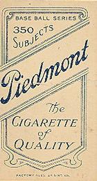 1909-11 American Tobacco Company T206 White Border #NNO Jack Pfiester Back