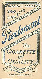 1909-11 American Tobacco Company T206 White Border #NNO John Phelan Back