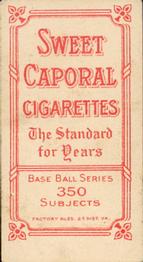 1909-11 American Tobacco Company T206 White Border #NNO Bugs Raymond Back