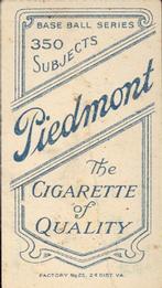 1909-11 American Tobacco Company T206 White Border #NNO Chappie Charles Back