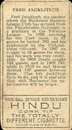 1911 T205 Gold Border #NNO Fred Jacklitsch Back